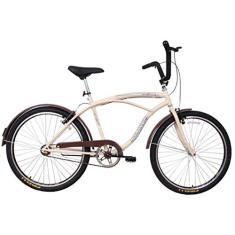 Bicicleta Retro Vintage Aro 26 Masculina Beach Bege