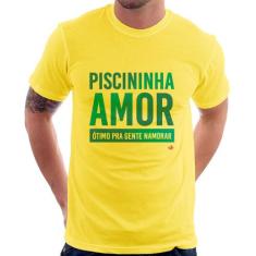 Camiseta Piscininha Amor, Ótimo Pra Gente Namorar - Foca Na Moda