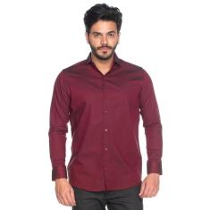Camisa Social Masculina Teodoro ML Algodão Poá Casual