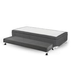 Cama Box SOLTEIRO Universal 3 Em 1 Cinza - Rajado096x203