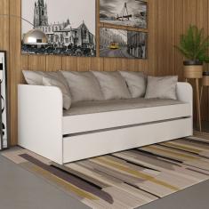 Cama Solteiro Bicama Cm8032 Branca - Tecno Mobili