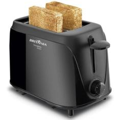 Torradeira de Pão BTR01P 750W Britânia Preta Com 6 Níveis de Tostagem 