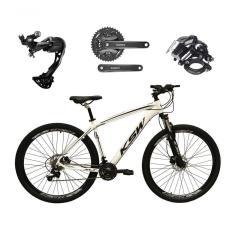 Bicicleta Aro 29 Ksw Xlt Alívio E Altus 27v Freio Hidráulico Garfo Trava - Branco Tam.15