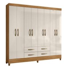 Guarda Roupa 4 Gavetas 8 Portas Orlando Freijó Off White