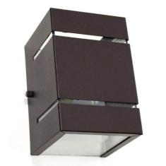 Kit com 9 Arandelas 2 Focos C/ Frisos E Facho Marrom Externa Parede Mu