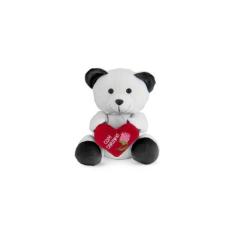 Urso De Pelúcia Com Coração Preto 25 Cm Antialérgico - Ctx