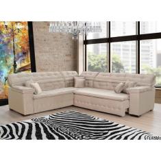 Sofá Magno 2.37x2.37m de Canto, Retrátil e Reclinável  - Sofisticato, 