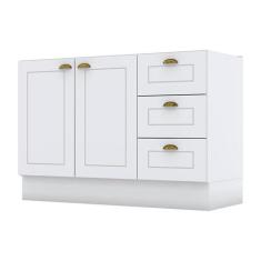 Balcão de Pia 120 cm Nova York Branco HP  Henn