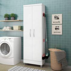 Armário Multiuso 2 Portas 5 Prateleiras Linus Qmovi Branco