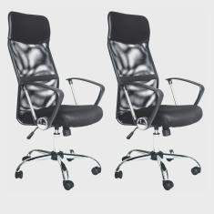 Kit 2 Cadeira de Escritorio Presidente Comfort