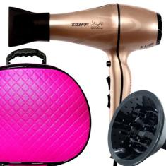 Secador De Cabelo Taiff Profissional 2000w Ions Ar Quente Frio Dourado