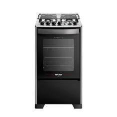 Fogão 4 Bocas Dako Magister Grill Preto com Mesa Inox Bivolt, Espelhad