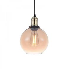 Pendente Vintage Vidro Âmbar Globe Blumenau Bege