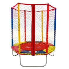 Cama Elástica Pula Pula 1,40m Linha Click Vermelha Henri Trampolim