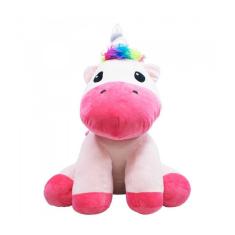 Unicórnio De Pelúcia Rosa Sentado 52 Cm