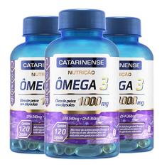 Kit 3 Ômega 3 EPA 540mg DHA 360mg Catarinense 120 cápsulas