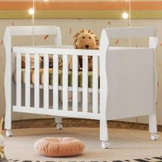 Berço Mini Cama 3 em 1 Soninho 100% Mdf Branco 4850 - Tigus Baby