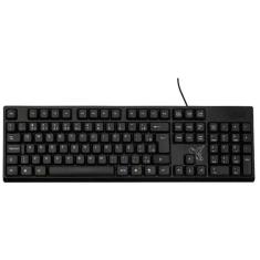 Teclado Universitario Com Fio ABNT2 USB Preto Max Print