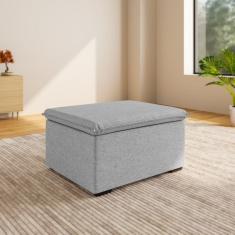 Sofá Modular Puff 70cm Zen Cabecasa Madeiramadeira Cinza