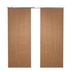 Porta Dupla de Correr P/ Verniz Frisada F08 - Smile - 210x180
