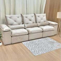 Sofá Retrátil e Reclinável Confortável com 2,20m de Largura e Abertura