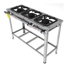 Fogão Industrial Inox Gastromaq 3 Bocas Fgi303ls FGI 30 3 L S