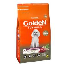 Ração Golden Cães Adultos Raças Pequenas Carne e Arroz Mini Bits 3 kg 