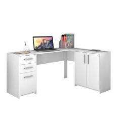 Mesa de Canto em L Para Escritório com 2 Gavetas e 3 Portas NT2005 Not