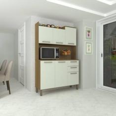 Cozinha compacta  351 -6 portas-2 gv avela/arenas- moderno e sofistica