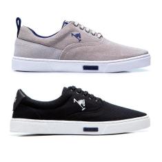 Kit 2 Tênis Masculino Polo Joy Cadarço Solado Reto Casual-Masculino