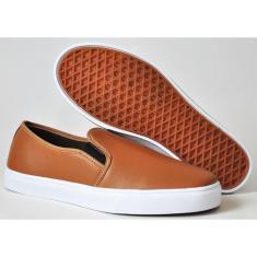Tênis Casual Iate Slip on Sem Cadarço Calce Facil Macio Confort-Unissex