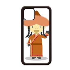 Capa Smile Overcoat Mongólia desenho animado para iPhone 12 Pro Max para Apple Mini Mobile Case Shell
