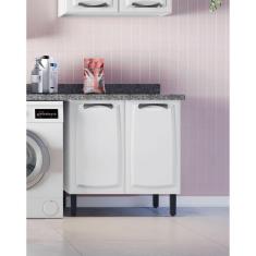 Balcão 80cm 2 Portas Sem Tampo New Premium Branco