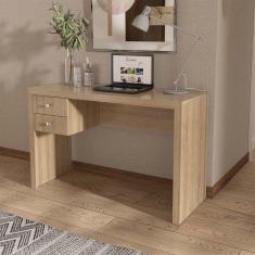 Mesa Escrivaninha para Escritório com 2 Gavetas 117x46,5cm Amêndoa