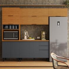 Cozinha Completa Itatiaia Ideale com 4 Peças, 10 Portas, 11 Prateleiras e 2 Gavetas – 270cm de Largura
