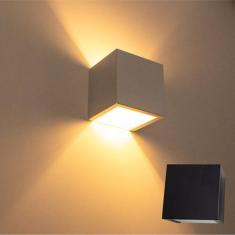 kit 6 Arandela 2 Fachos Slim Preta Luminária Externa ou Interna St397 