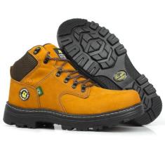 Bota Coturno Masculino Adventure Couro Bell Boots, Marrom claro, 41