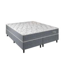 Cama Box com Colchão Queen Celine Molas Ensacadas (62x158x198) Cinza -