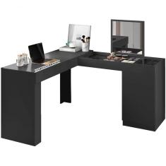 Escrivaninha Penteadeira De Canto 3003023 Preto Mbl Preto