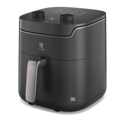 Electrolux Air fryer Fritadeira Elétrica sem oleo Rita Lobo 5,8L 8 receitas pré-sugeridas timer 60 minutos desligamento automático cesto removivel dupla camada antiaderente 1400W EAF40 220v Cinza