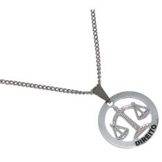 Colar Cordão Minha Profissão Direito Justiça Advogada Inox
