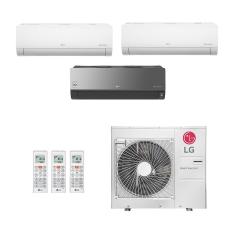 Ar-Condicionado Multi Split Inverter LG 30.000 (2x Evap HW 12.000 + 1x Evap HW Artcool 18.000) Quente/Frio 220V