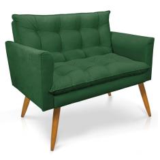 Namoradeira 2 Lugares Olivia Suede Verde Pallazio