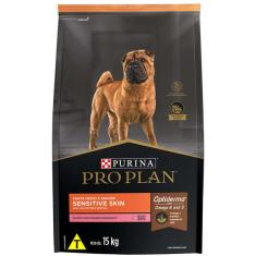 Ração Seca Nestlé Purina Pro Plan Pele Sensível Salmão Cães Adultos Raças Médias e Grandes - 15 Kg
