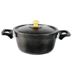 Caçarola Panela De Alumínio Craqueada Alça Baquelite 24cm