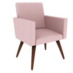 Poltrona Decorativa Nina Suede Rose