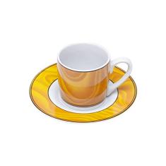 Jogo de xícaras para café em porcelana Bon Gourmet Silva 6 peças 90ml