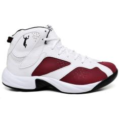 Tenis De Basquete Dunk Adrenaline Branco, Preto E Bordo