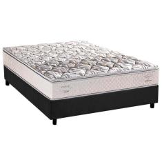 Cama Box Casal: Colchão Ortopédico Herval AG65 ErgoPlus C1604 + Base CRC Suede Gray(138x188)