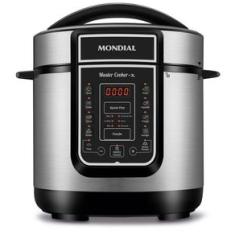 Panela Elétrica De Pressão Mondial 3L Inox Preto PE-40 220